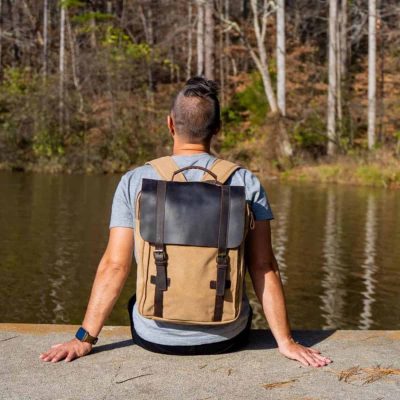 EminentRidge Men’s Leather Backpack – Rugged Luxury Gear