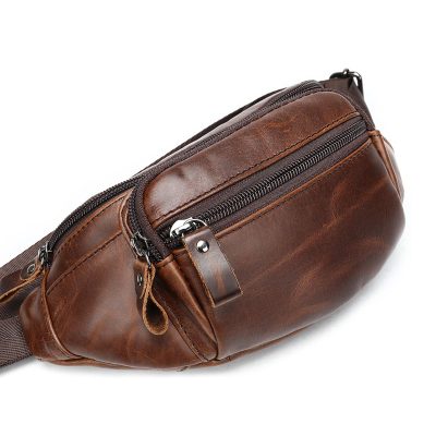 Vintage Voyager Leather Waist Bag – Retro Style for Modern Explorers