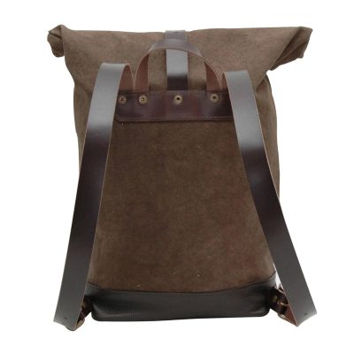 Drawstring Leather Backpack