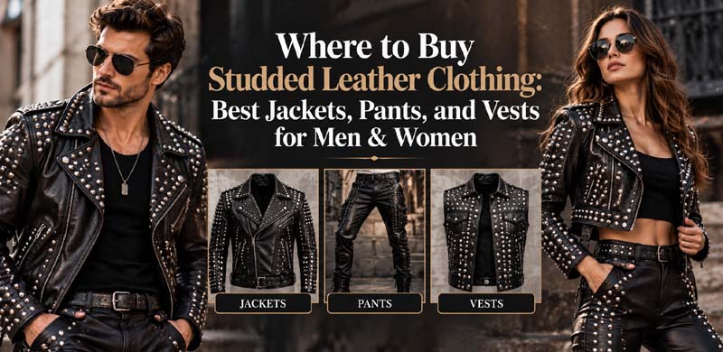 Where to Buy Studded Leather Clothing: Best Jackets, Pants, and Vests for Men & Women