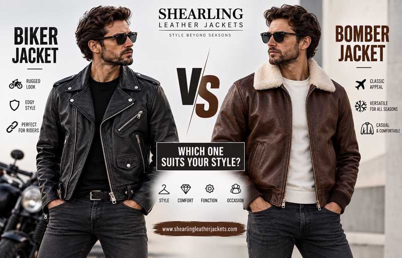Biker Jacket vs Bomber Jacket: Which One Suits Your Style?