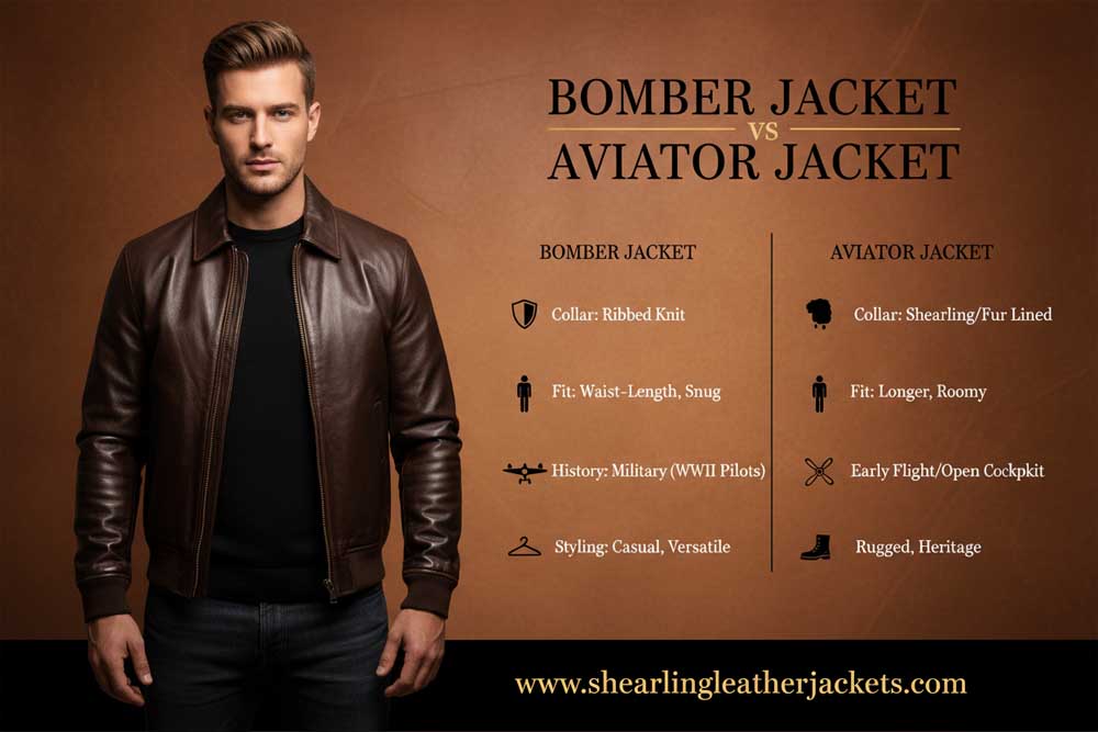 Bomber Jacket vs Aviator Jacket: The Complete Guide to Choosing Your Perfect Outerwear