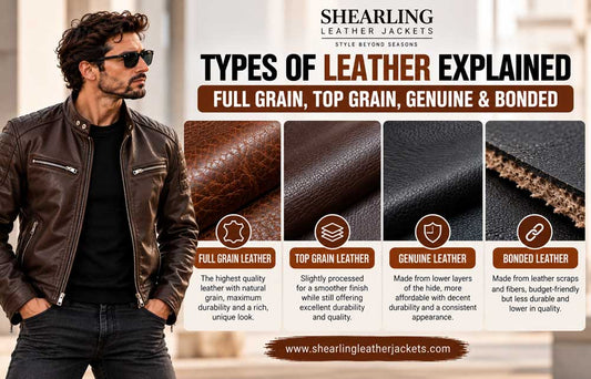 Types of Leather Explained: Full Grain, Top Grain, Genuine & Bonded