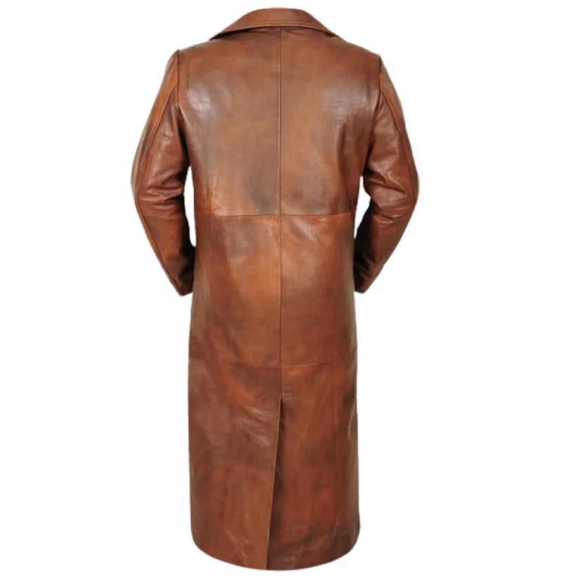 Shadow Rider Men's Leather Duster Coat