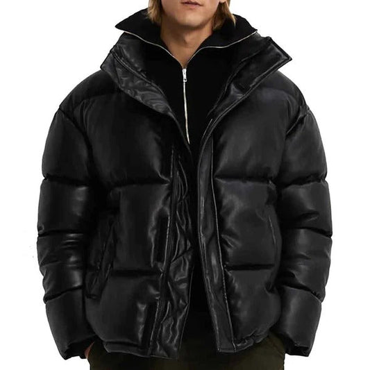 Vegan Leather Winter Jacket