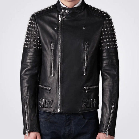 Studded Streetwear Jacket for Men
