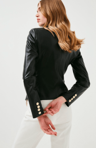 Onyx Royale Leather Blazer