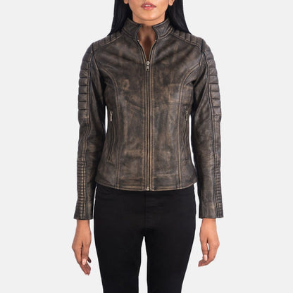 Retro Leather Jacket For Women