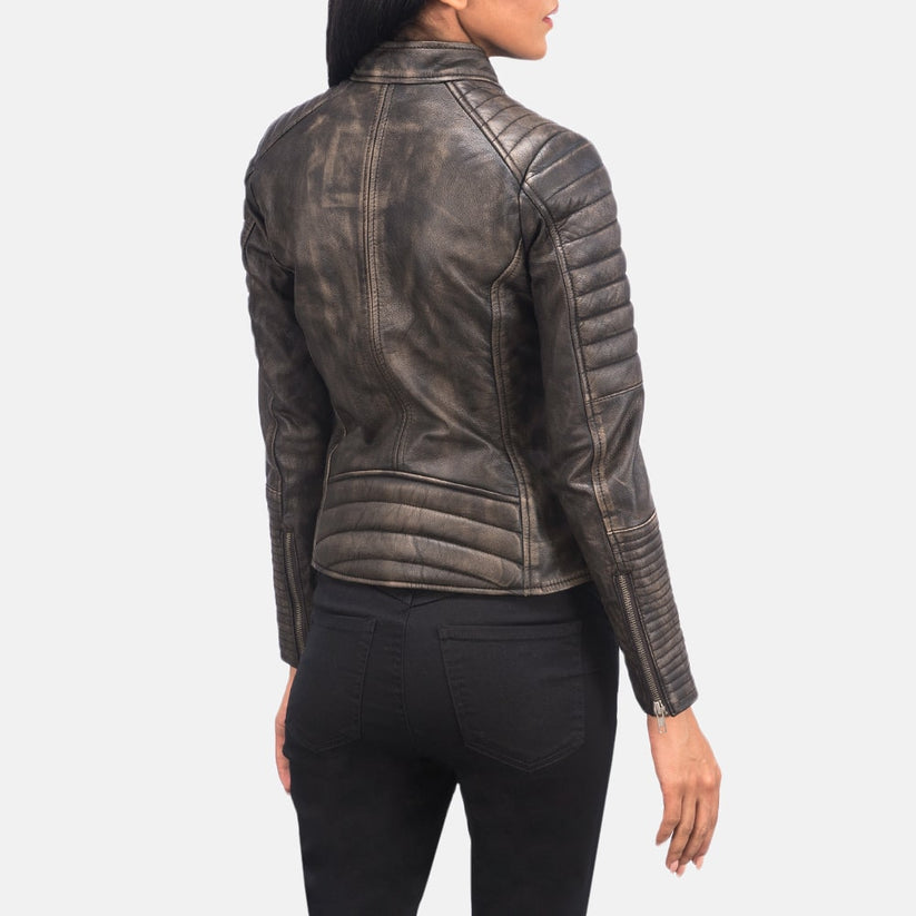 Retro Leather Jacket For Women