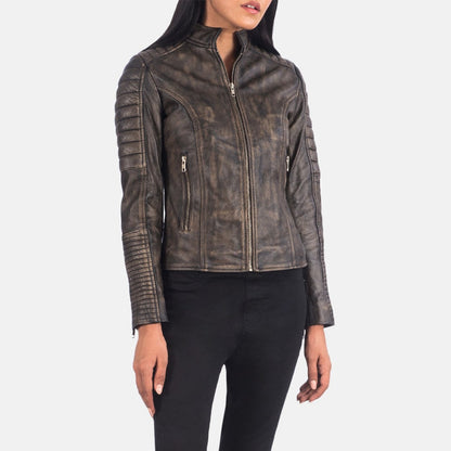 Retro Leather Jacket For Women