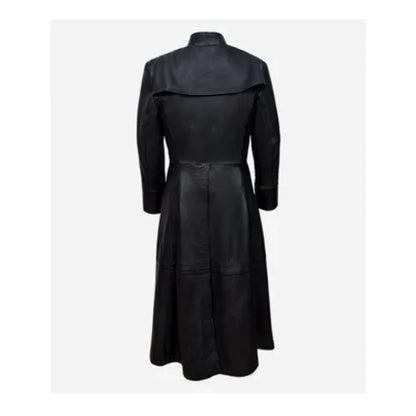 Men's Unique Black Leather Coat