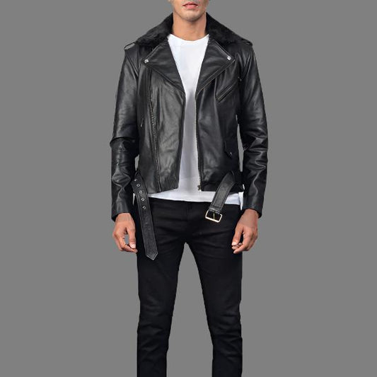 Black Leather Biker Jacket