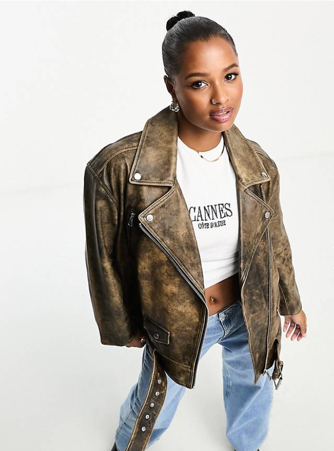 Vintage Biker Jacket Women