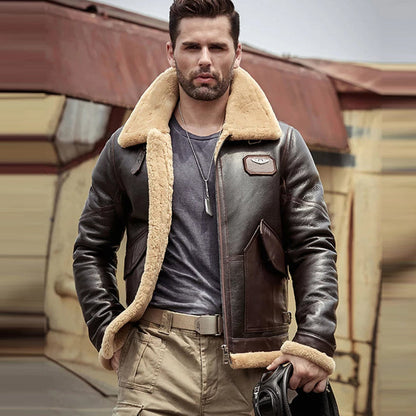Brown B3 Shearling Jacket