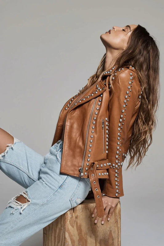 Women’s Leather Motorcycle Jacket