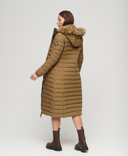 Brown Parka With Hood For Women