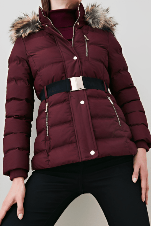 Women’s padded red coat