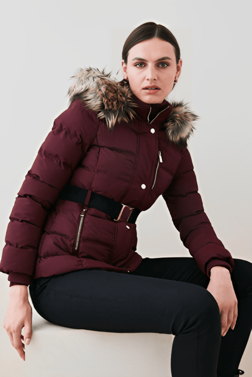 Women’s padded red coat