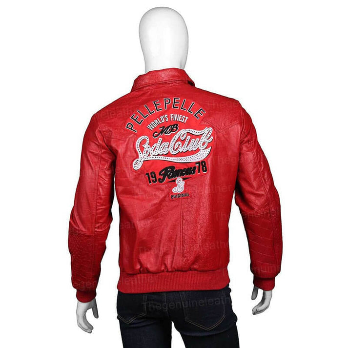 Pelle Pelle Red Leather Jacket For Men