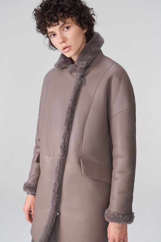 Shearling-lined Bomber Jacket