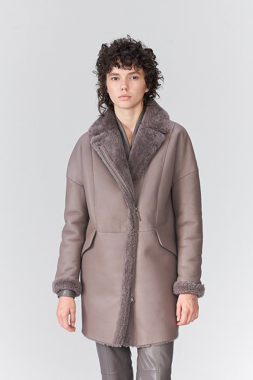 Shearling-lined Bomber Jacket