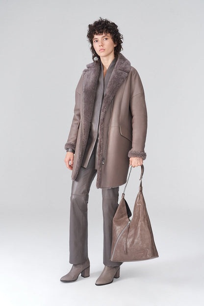 Shearling-lined Bomber Jacket