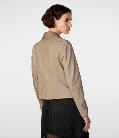 Tan Leather Jacket for Women
