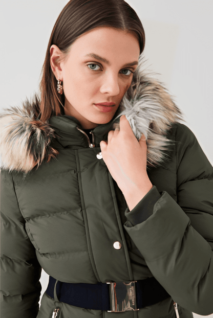 Women’s insulated khaki puffer