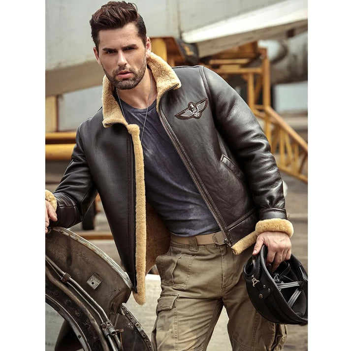RAF Shearling Leather Jacket