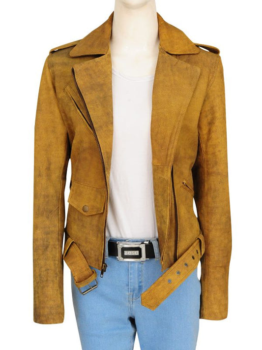 Women’s Distressed Leather Jacket