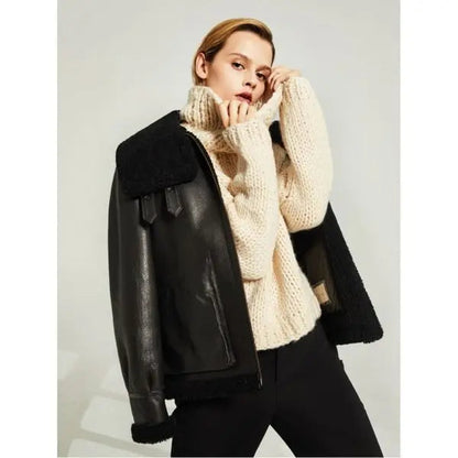 B3 Biker Leather Jacket for Women