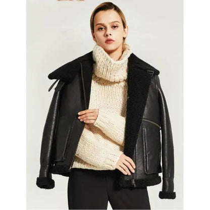 B3 Biker Leather Jacket for Women