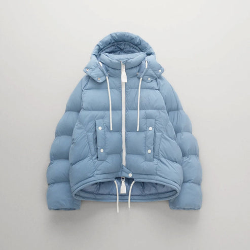 Retro puffer jacket for women