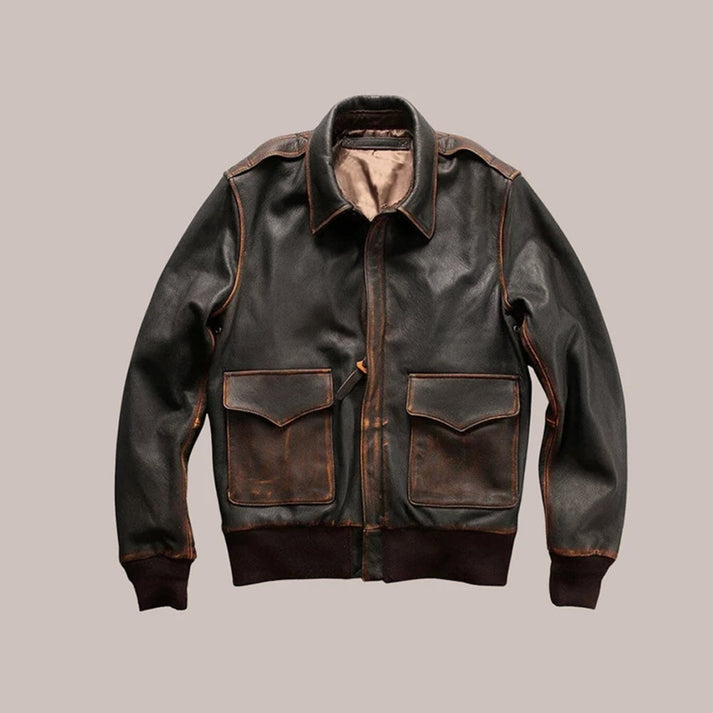 Men’s A-2 Aviator Leather Jacket