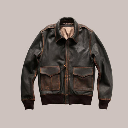 Men’s A-2 Aviator Leather Jacket