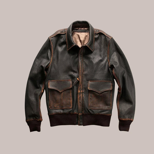 Men’s A-2 Aviator Leather Jacket