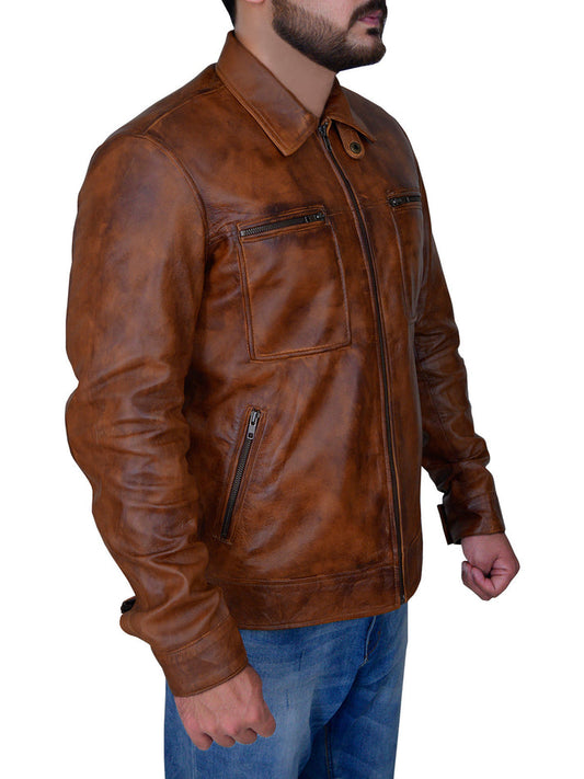 Vintage Leather Jacket for Men
