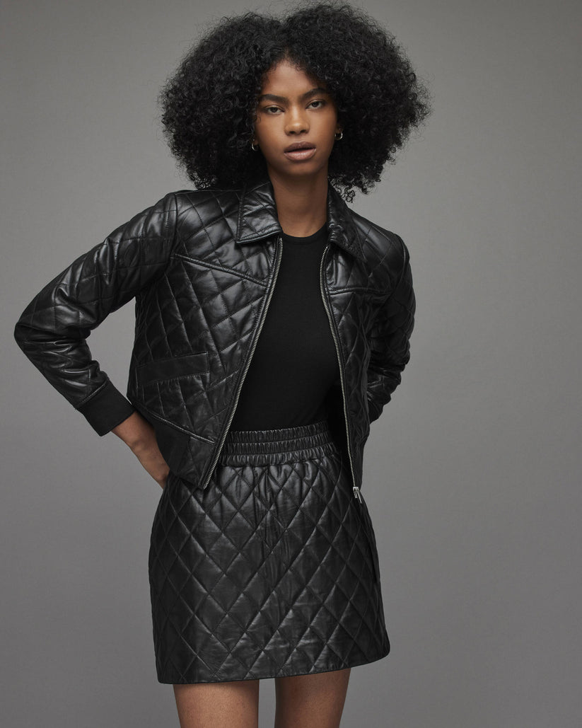 Quilted Bomber Jacket for Women
