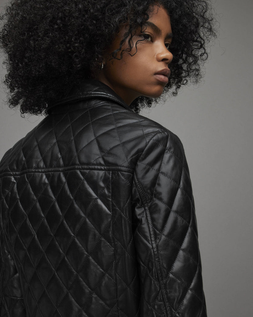 Quilted Bomber Jacket for Women