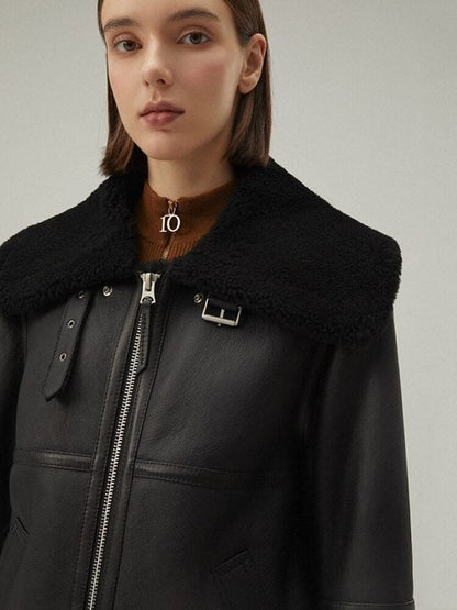 Women’s Shearling Leather Flight Jacket