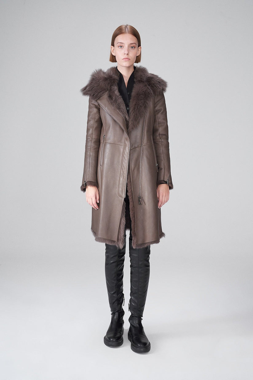Real Leather Coat With Fur Lining