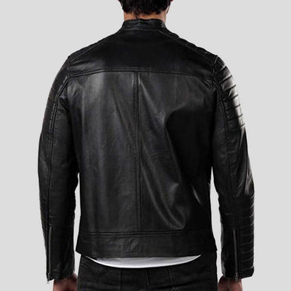 Black Motorcycle Leather Jacket