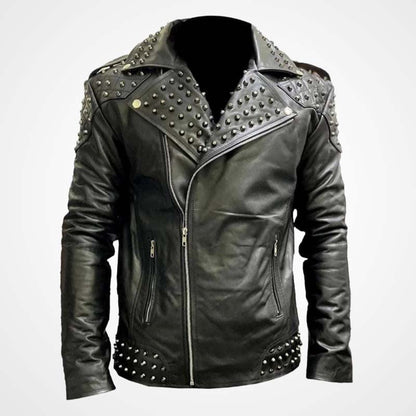 Studded Motorcycle Jacket for Men