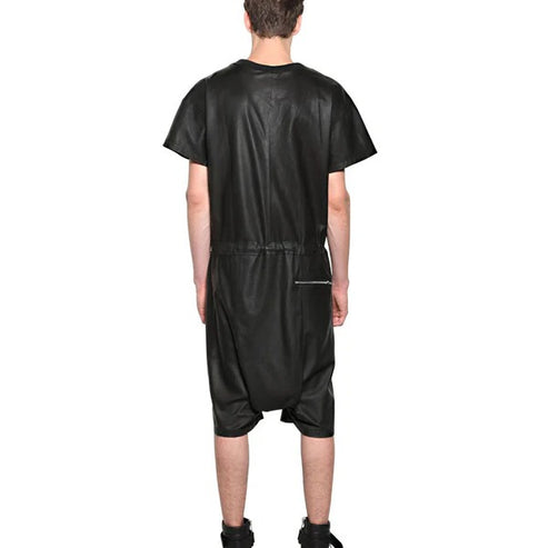 Edgy Leather Jumpsuit for Men