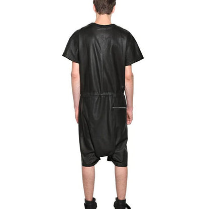 Edgy Leather Jumpsuit for Men