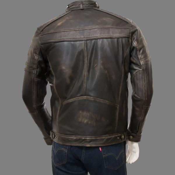 Vintage Brown Leather Jacket for Men
