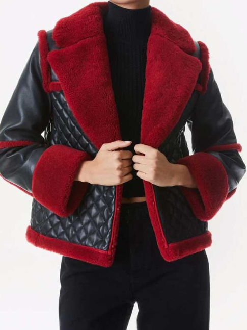 Winter-Ready Leather Jacket for Women