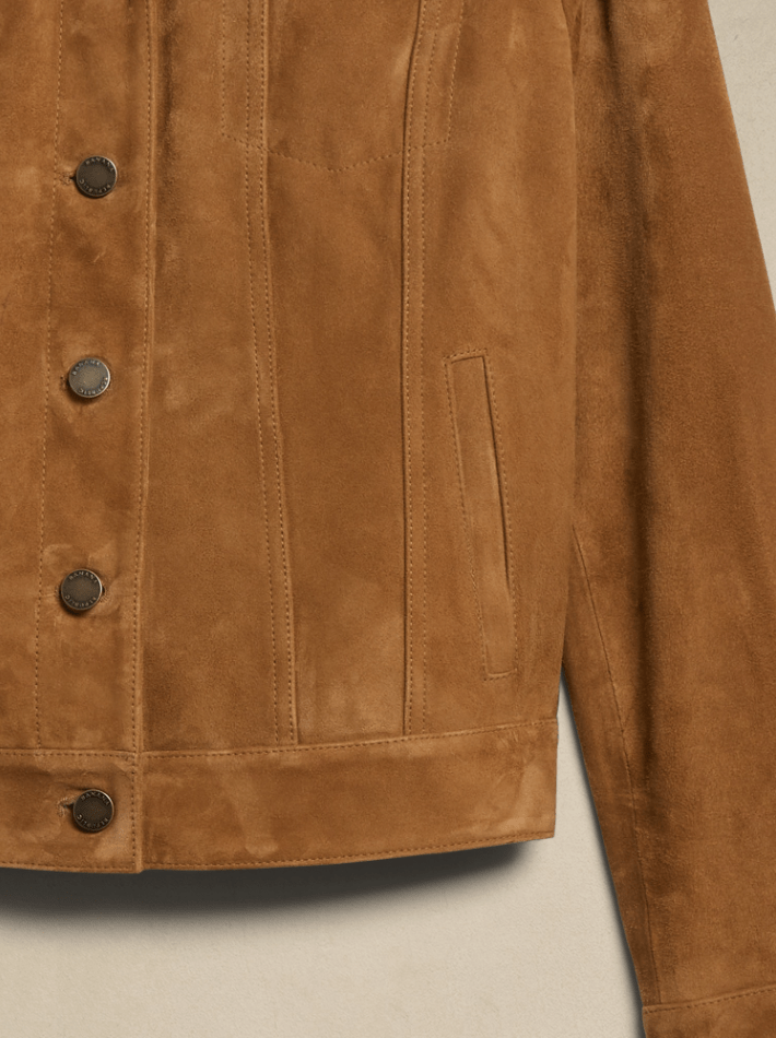 Brown Suede Outerwear for Women