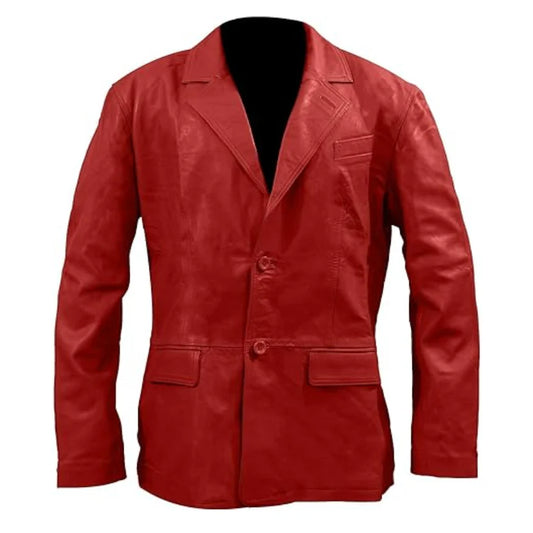 Urban Chic Men's Slim Fit Genuine Sheepskin Leather Casual Jacket
