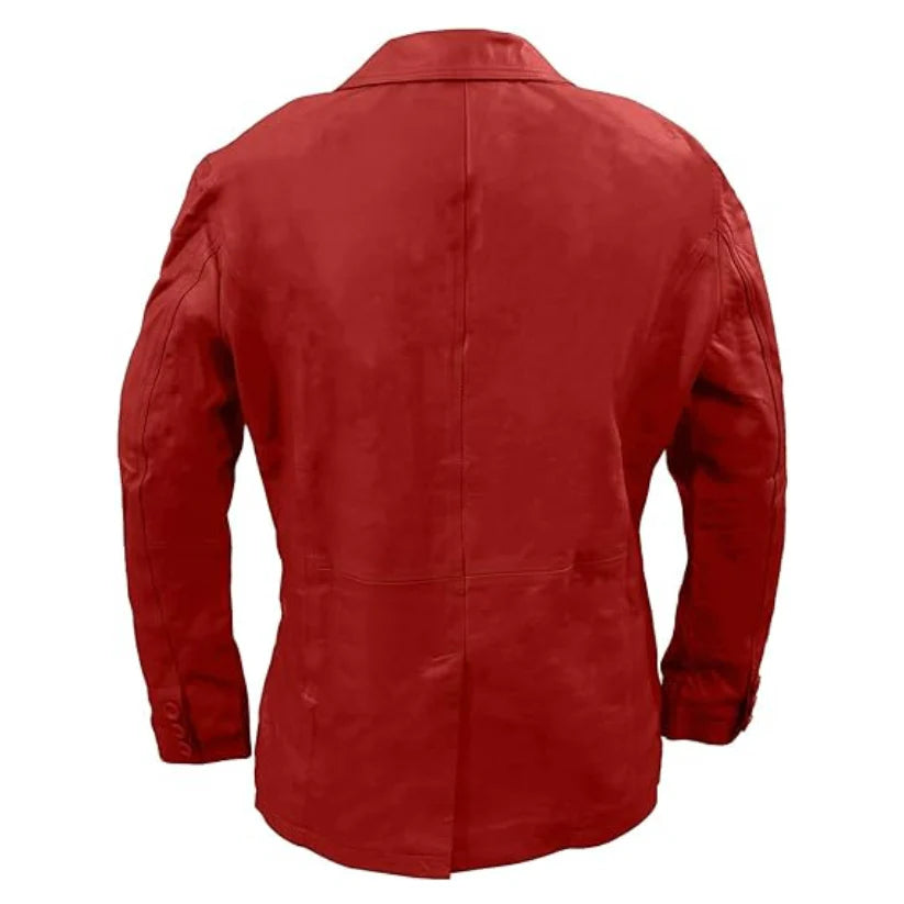 Urban Chic Men's Slim Fit Genuine Sheepskin Leather Casual Jacket